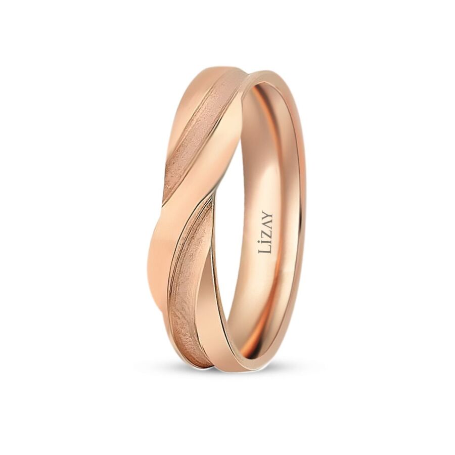 Rose Gold Domed Wedding Band