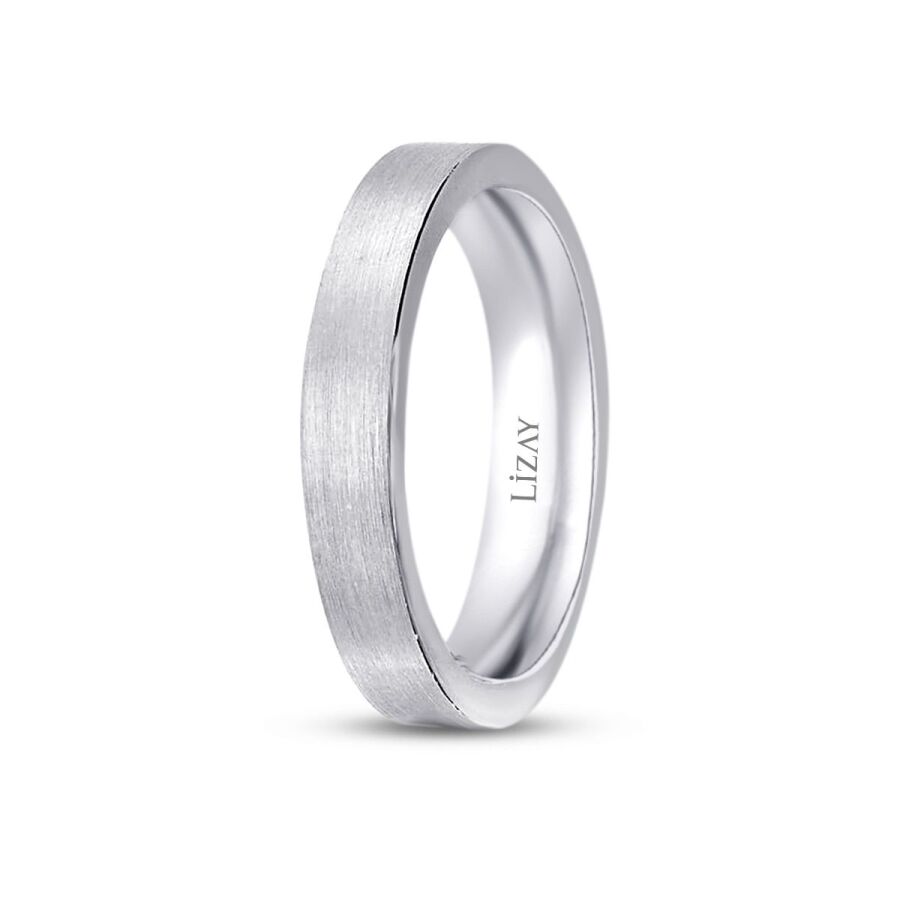 White Gold Plain Wedding Band