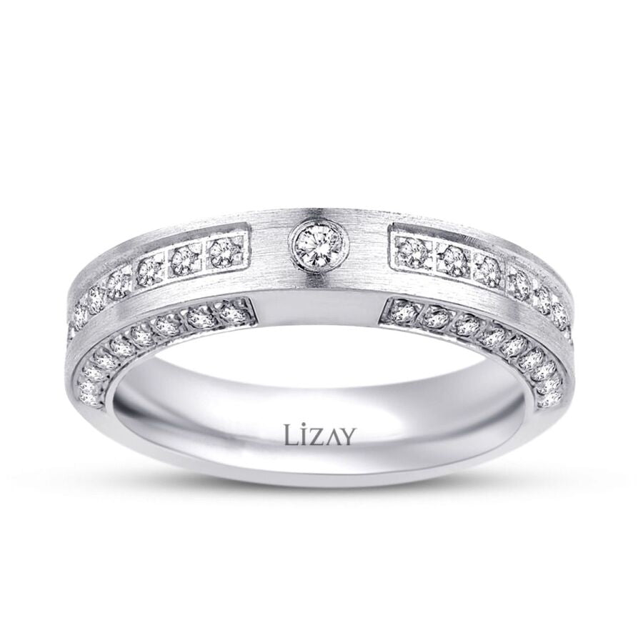 White Gold Cubic Wedding Band