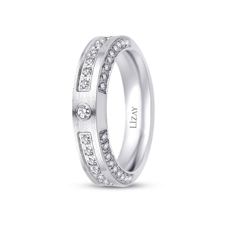 White Gold Cubic Wedding Band