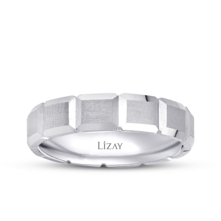 White Gold Cubic Wedding Band