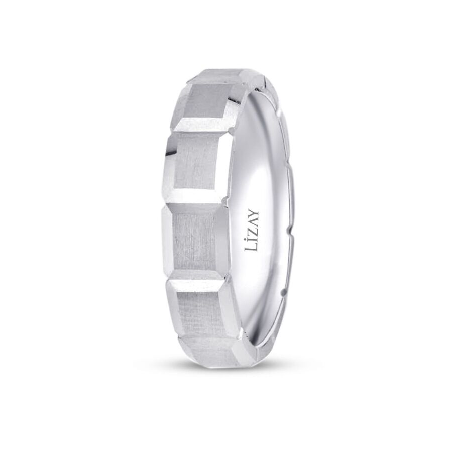 White Gold Cubic Wedding Band