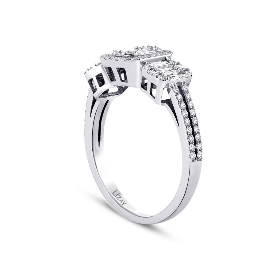 0,85 Carat Diamond Baguette Ring