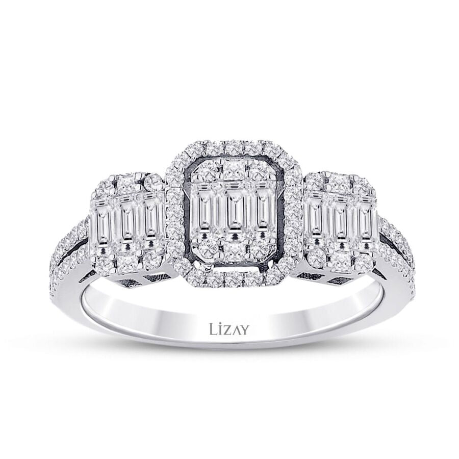 0,85 Carat Diamond Baguette Ring