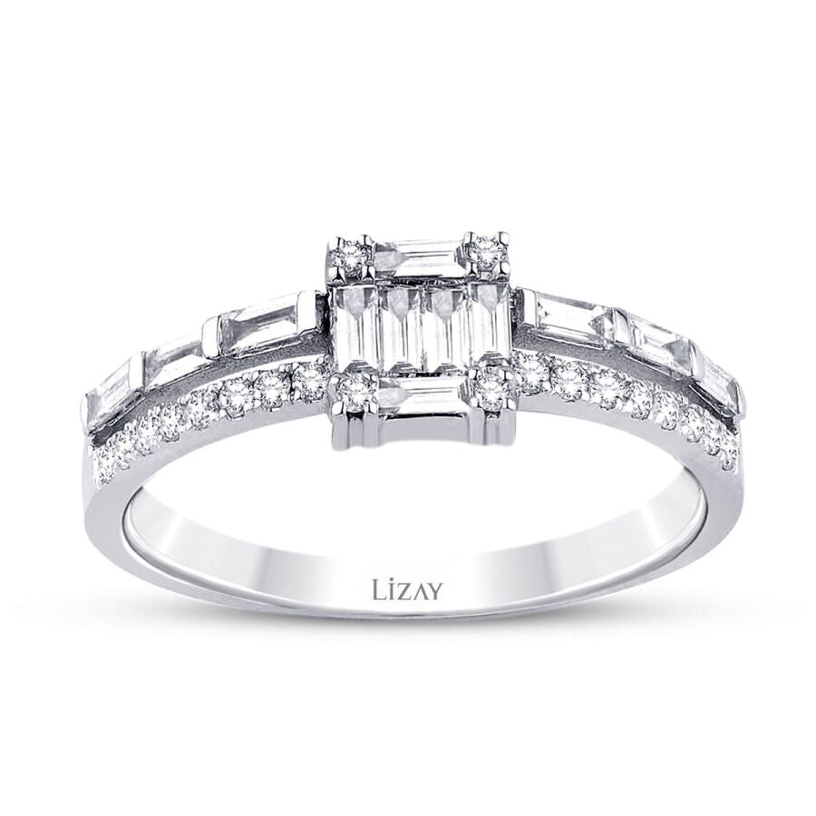 0,47 Carat Diamond Baguette Ring