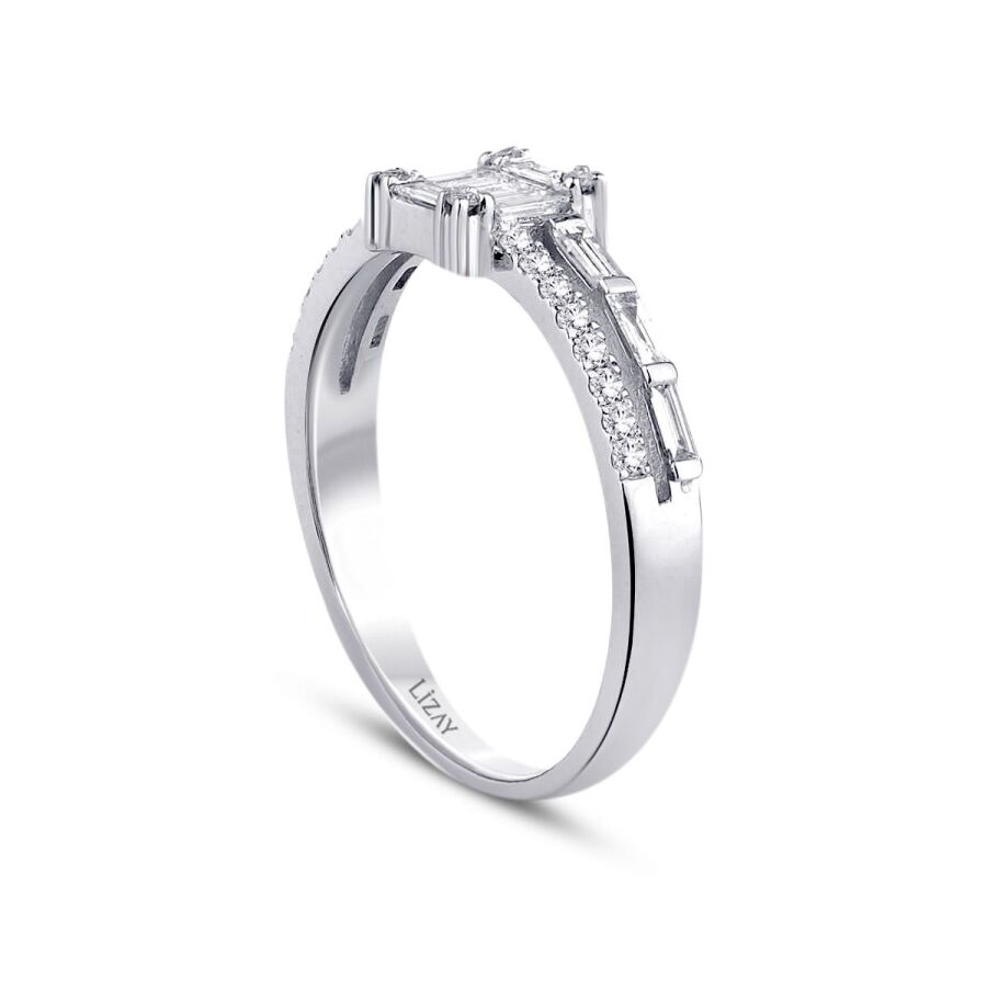 0.47 Carat Diamond Baguette Ring