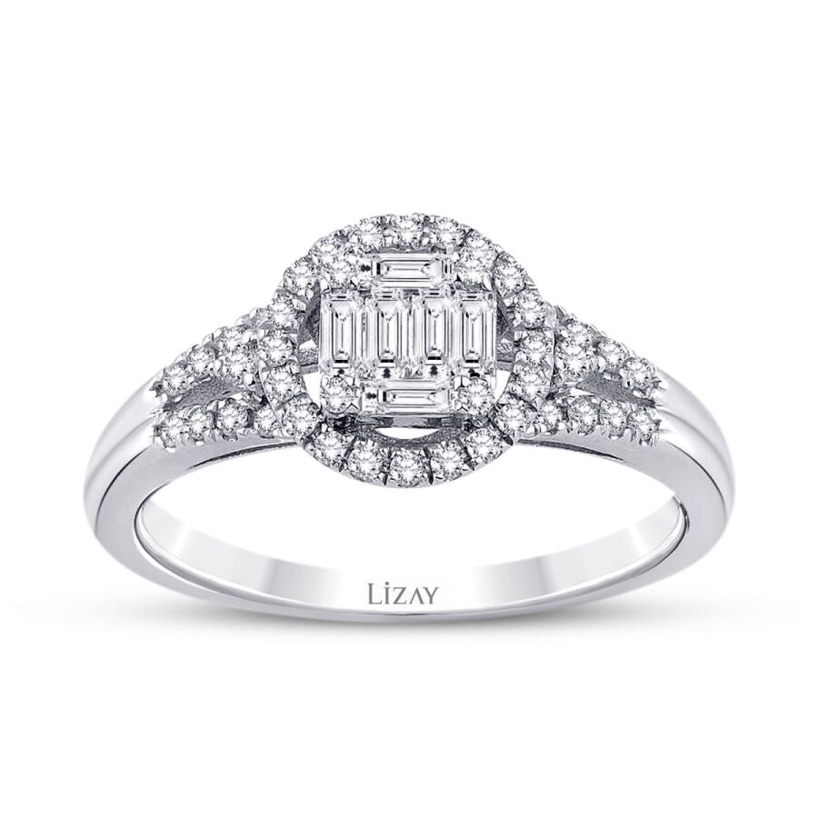 0,43 Carat Diamond Baguette Ring