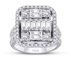 2,61 Carat Diamond Baguette Ring
