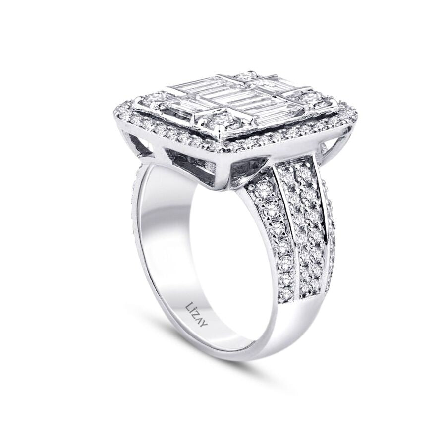 2,61 Carat Diamond Baguette Ring