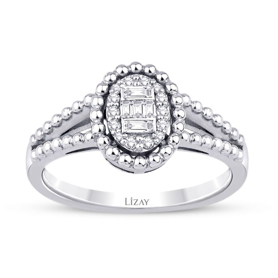 0,17 Carat Diamond Baguette Ring