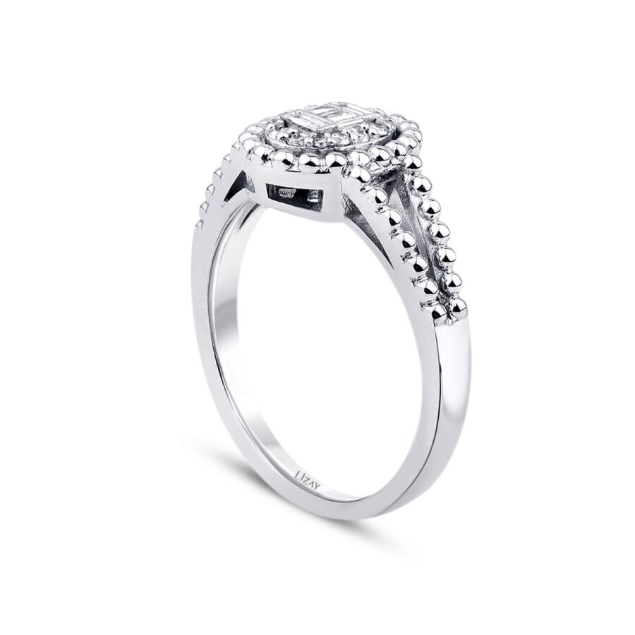 0,17 Carat Diamond Baguette Ring