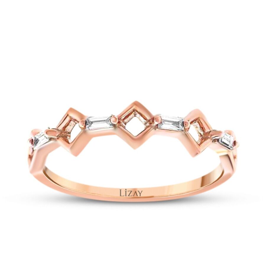 0,11 Carat Diamond Baguette Ring