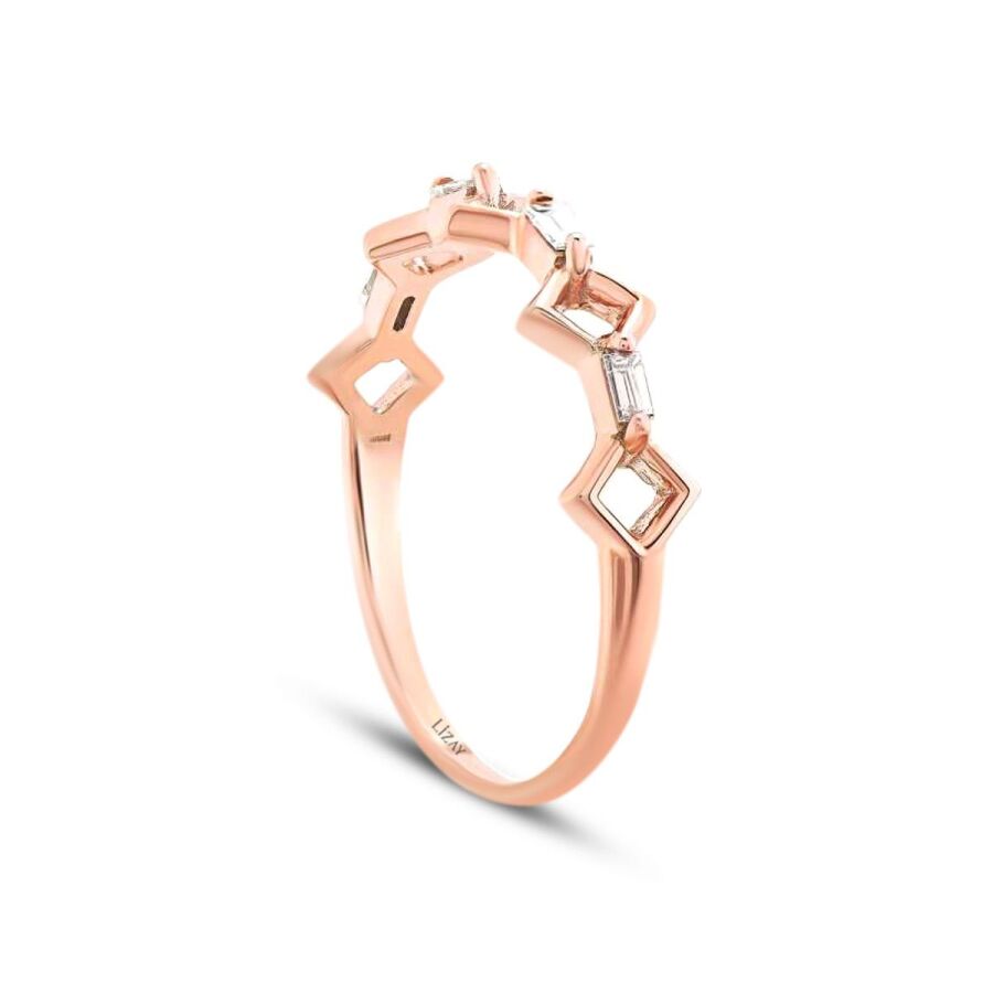 0,11 Carat Diamond Baguette Ring