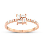 0,24 Carat Diamond Baguette Ring