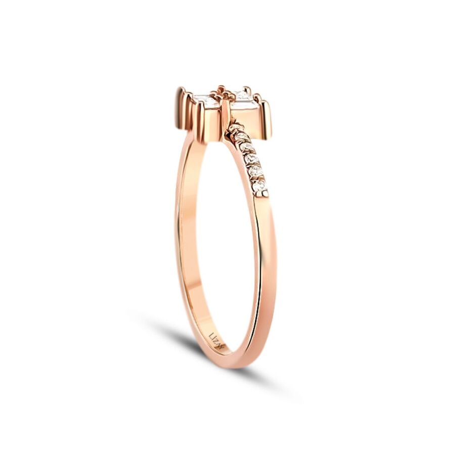 0,24 Carat Diamond Baguette Ring