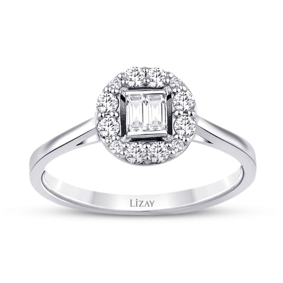 0,17 Carat Diamond Baguette Ring