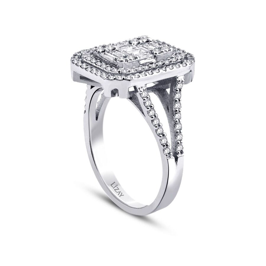 0,90 Carat Diamond Baguette Ring