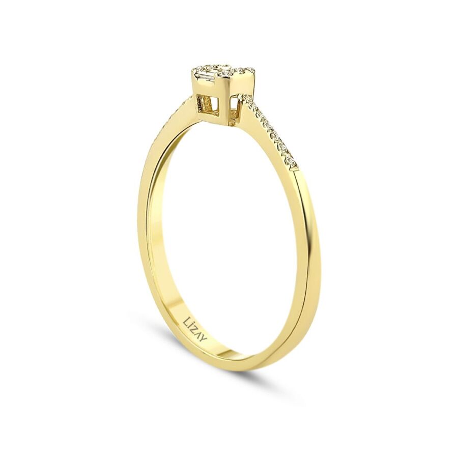 0,15 Carat Diamond Baguette Ring