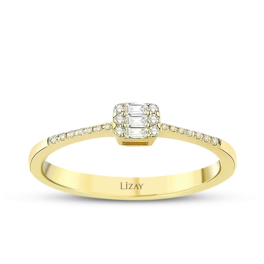 0,15 Carat Diamond Baguette Ring