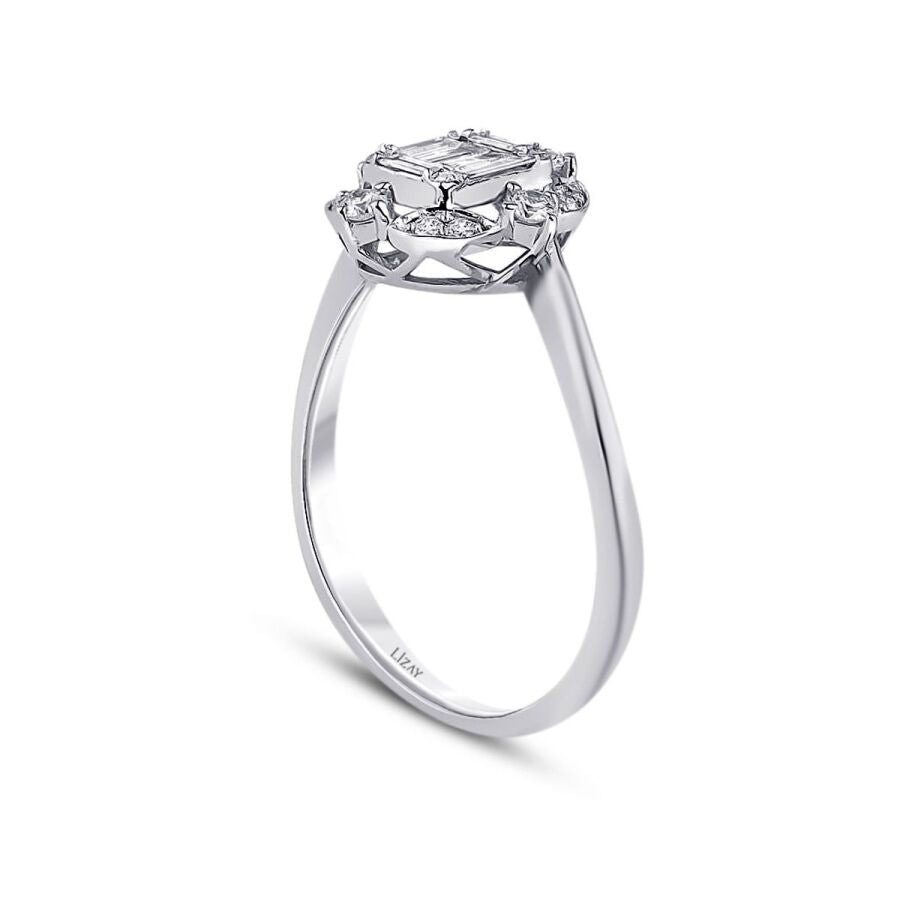 0,31 Carat Diamond Baguette Ring