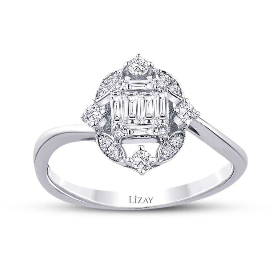 0,31 Carat Diamond Baguette Ring