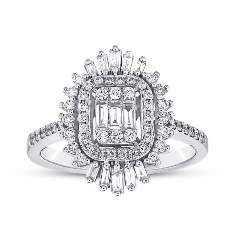 0,67 Carat Diamond Baguette Ring