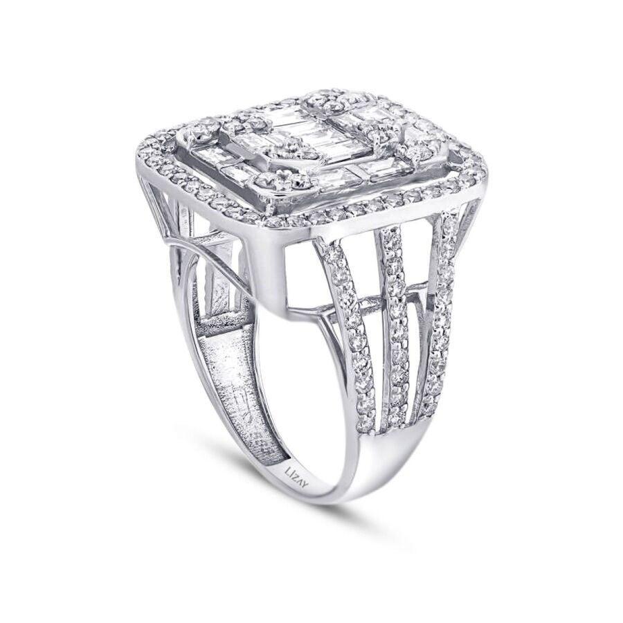 2,64 Carat Diamond Baguette Ring