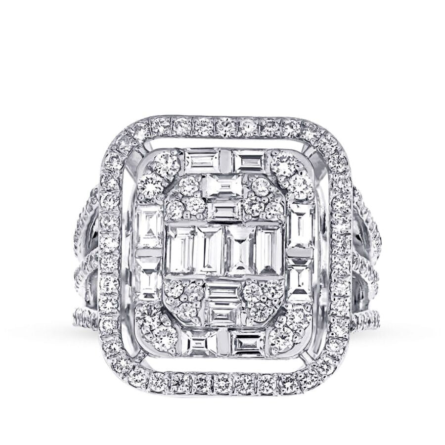 2,64 Carat Diamond Baguette Ring