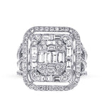 2,64 Carat Diamond Baguette Ring
