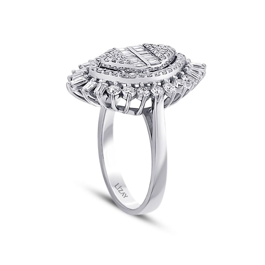 1,32 Carat Diamond Baguette Ring