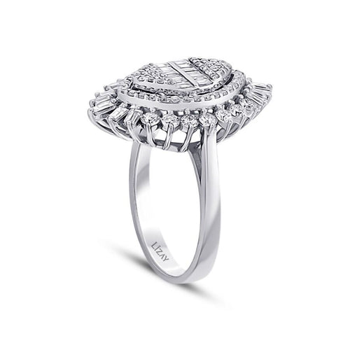 1,32 Carat Diamond Baguette Ring