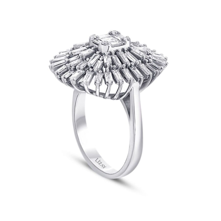 1,62 Carat Diamond Baguette Ring