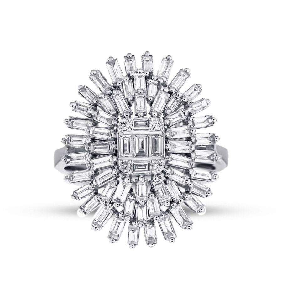 1,62 Carat Diamond Baguette Ring