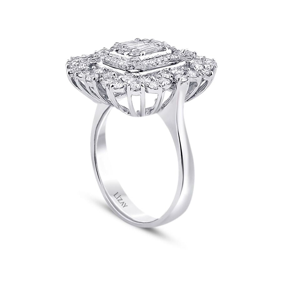 1.36 Carat Diamond Baguette Ring