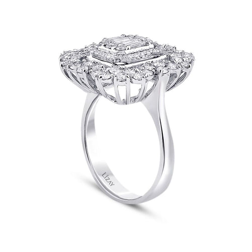 1.36 Carat Diamond Baguette Ring