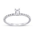 0,42 Carat Diamond Emerald Cut Ring