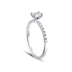 0,42 Carat Diamond Emerald Cut Ring