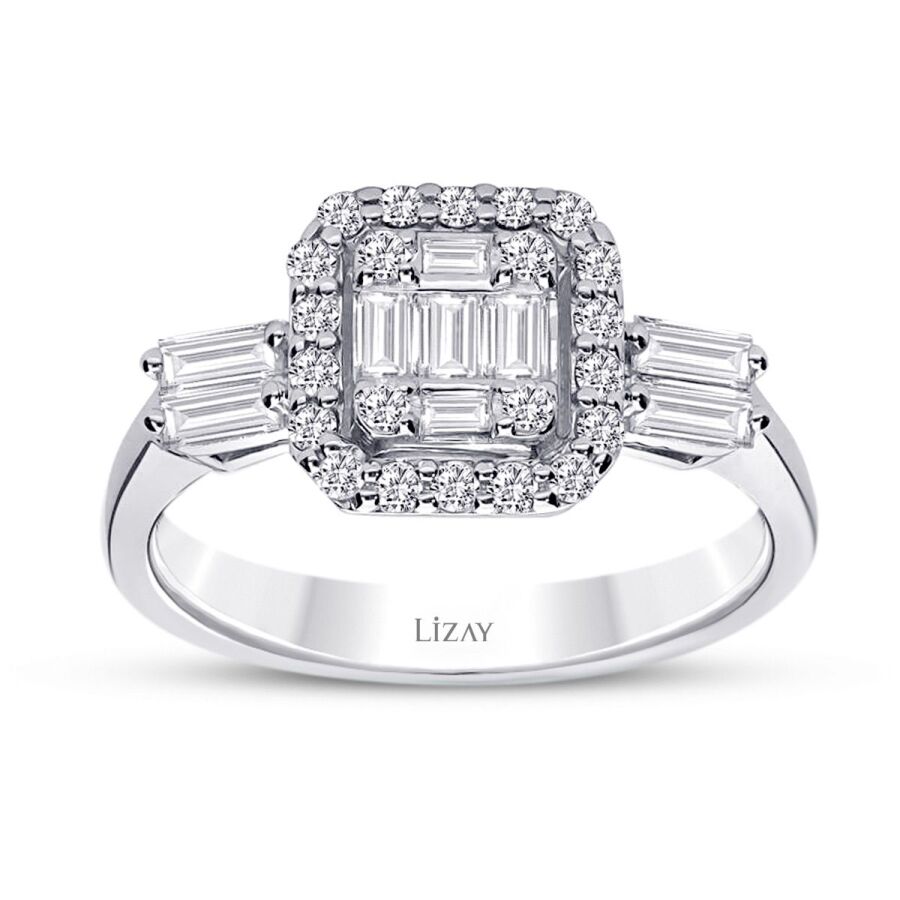 0.58 Carat Diamond Baguette Ring