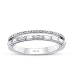0,33 Carat Diamond Baguette Half-Eternity Ring