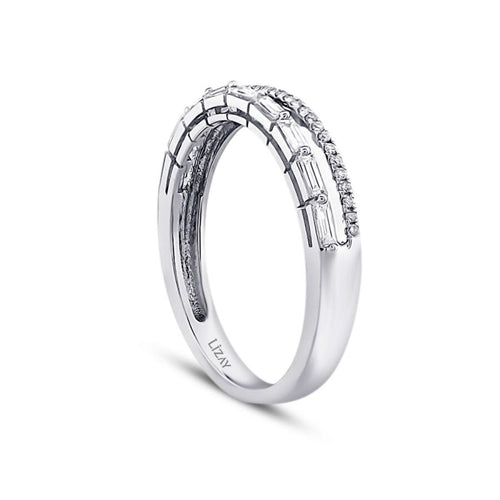 0,33 Carat Diamond Baguette Half-Eternity Ring