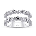 0,92 Carat Diamond Baguette Half-Eternity Ring