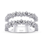 0,92 Carat Diamond Baguette Half-Eternity Ring