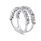 0,92 Carat Diamond Baguette Half-Eternity Ring