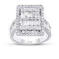 1,96 Carat Diamond Baguette Ring