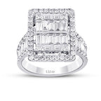 1,96 Carat Diamond Baguette Ring