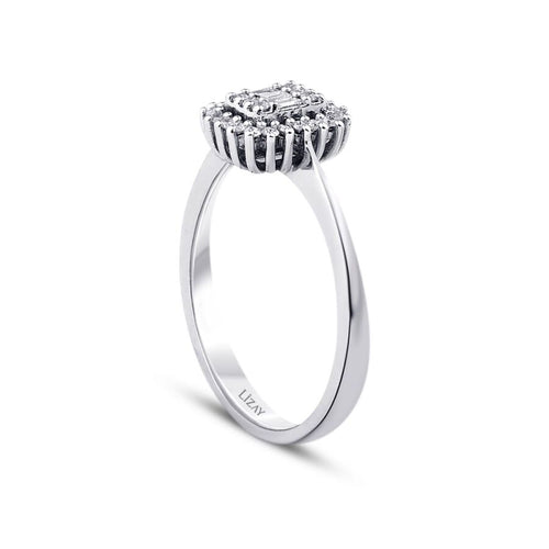 0.19 Carat Diamond Baguette Ring