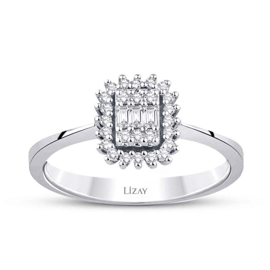 0.19 Carat Diamond Baguette Ring