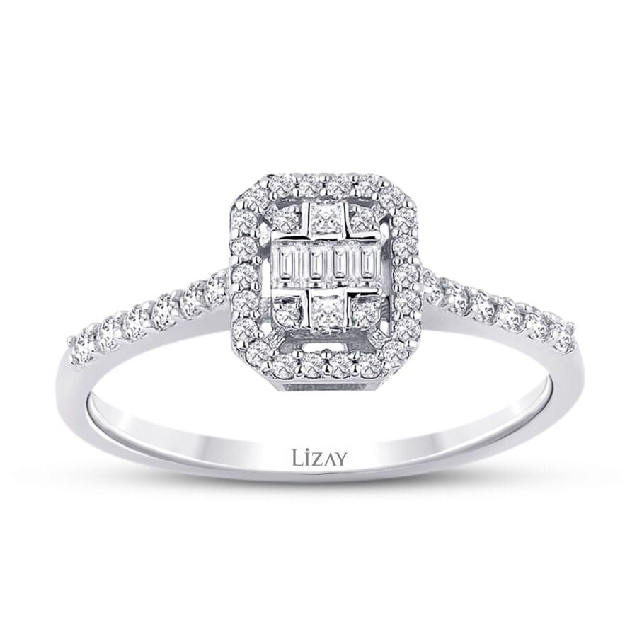 0,35 Carat Diamond Baguette Ring
