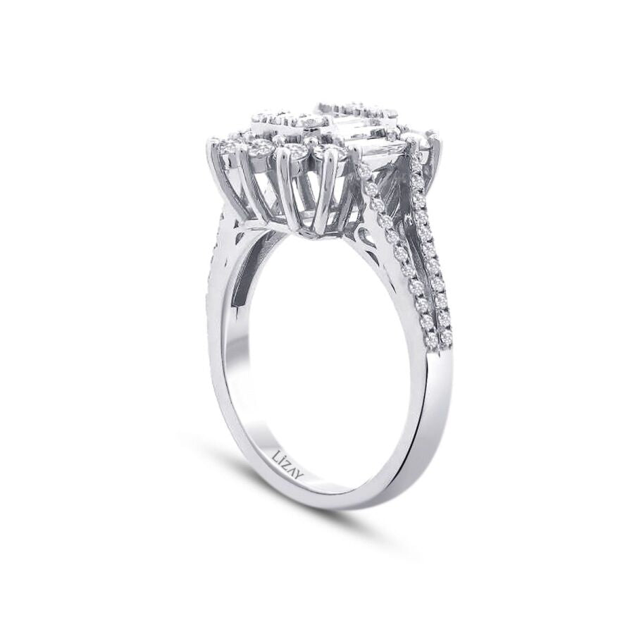 1,36 Carat Diamond Baguette Ring
