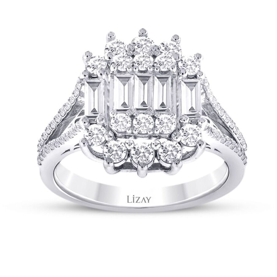 1,36 Carat Diamond Baguette Ring